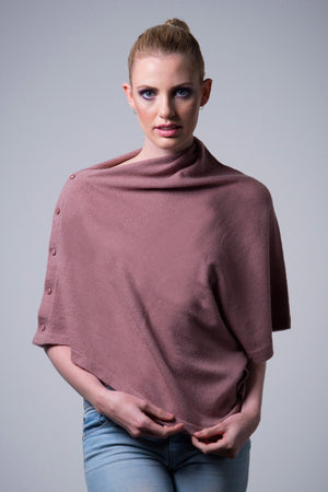 Cashmere Button Wrap - Nine Yaks