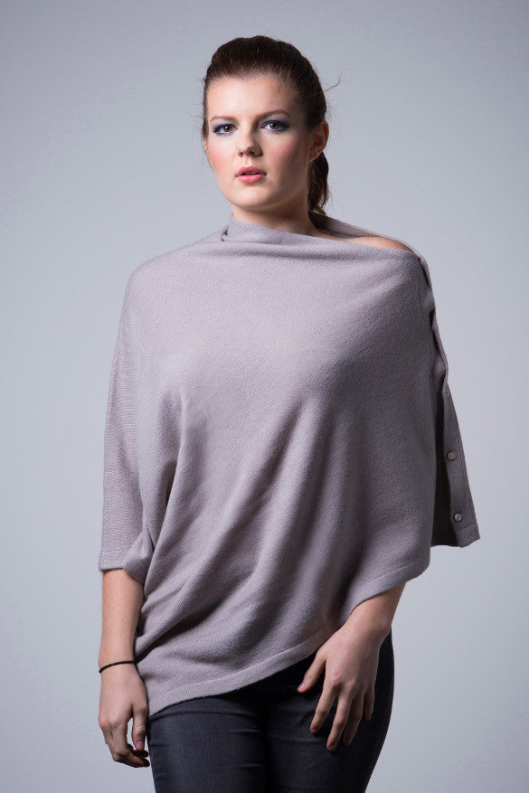 Cashmere Button Wrap - Nine Yaks