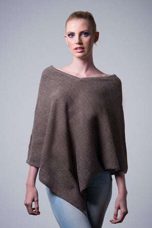 Natural Cashmere Poncho - Nine Yaks