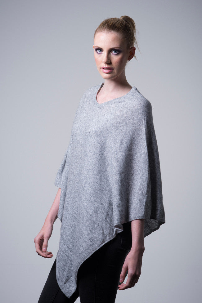 Natural Cashmere Poncho - Nine Yaks