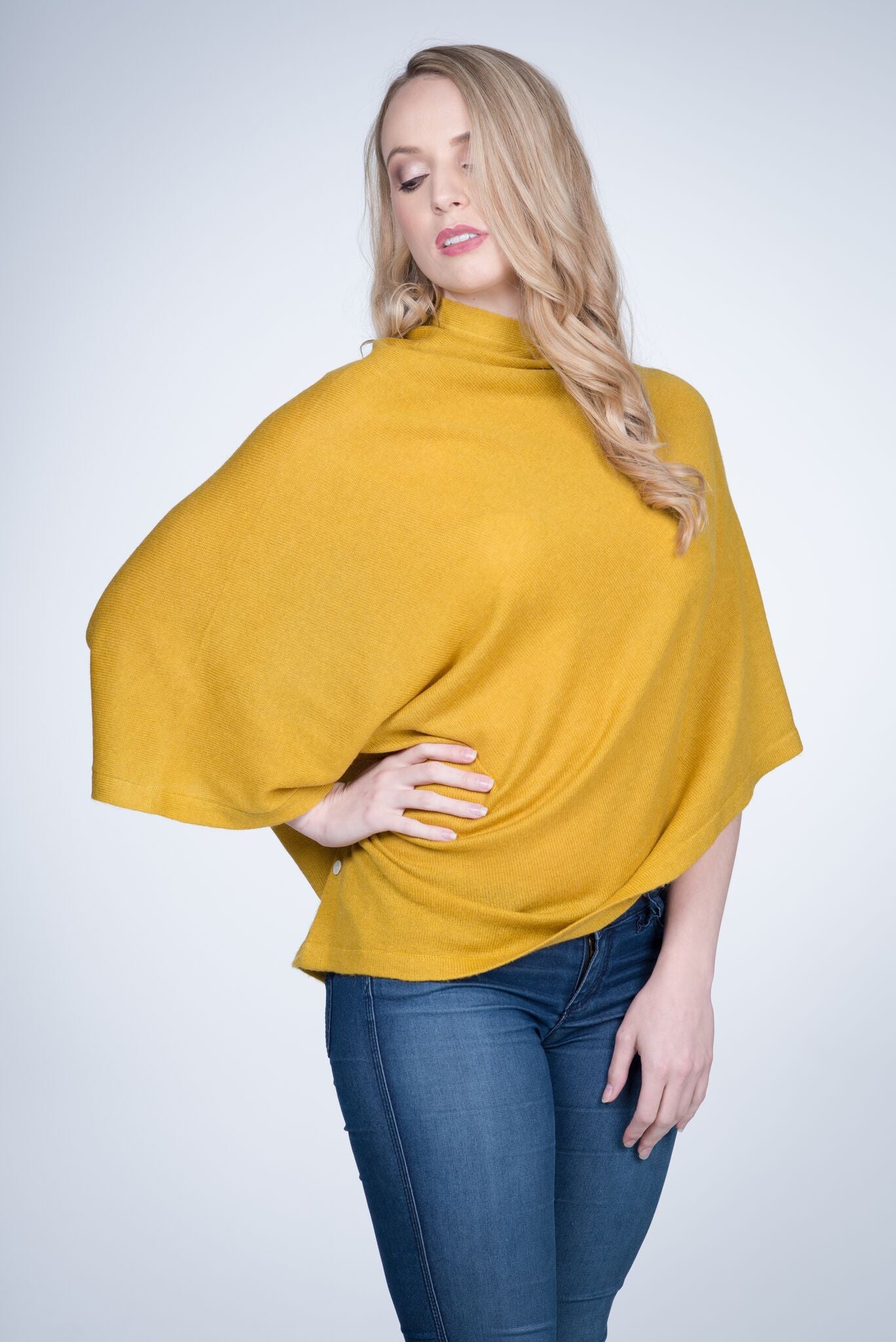 Cashmere Button Wrap - Nine Yaks