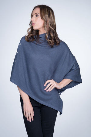 Cashmere Button Wrap - Nine Yaks