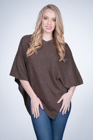 Natural Cashmere Poncho - Nine Yaks