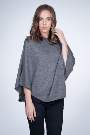 Natural Cashmere Poncho - Nine Yaks