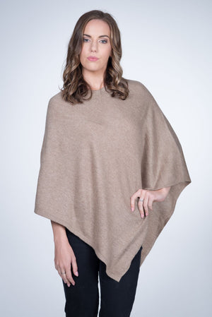Natural Cashmere Poncho - Nine Yaks